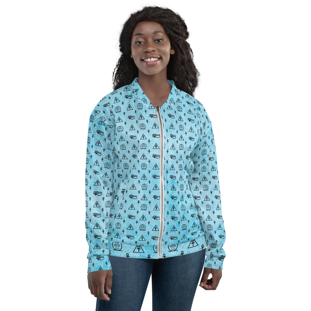 Ankh Awakening Women's Bomber Jacket - ABJ-025