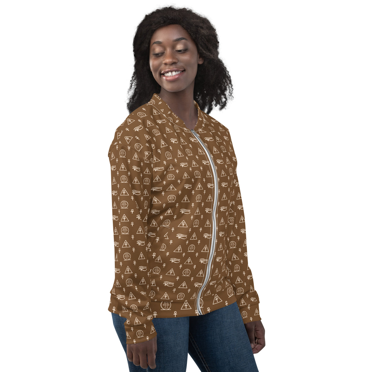 Ankh Awakening Women's Bomber Jacket - ABJ-026