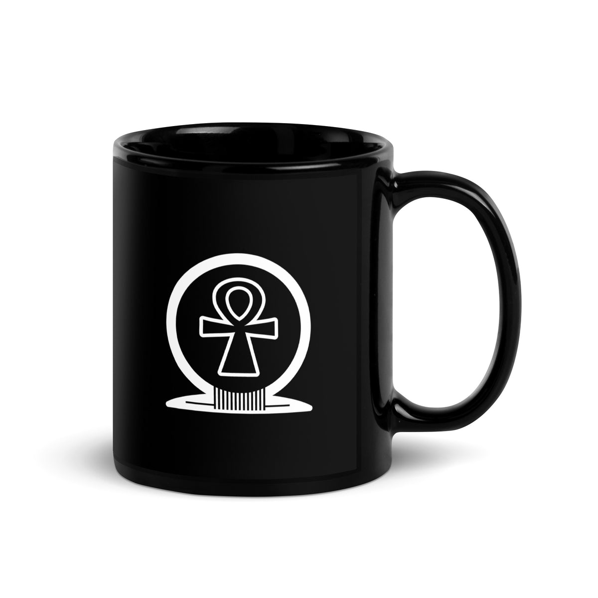 Ankh Awakening Black Glossy Mug - AAM