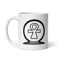 Ankh Awakening White Glossy Mug