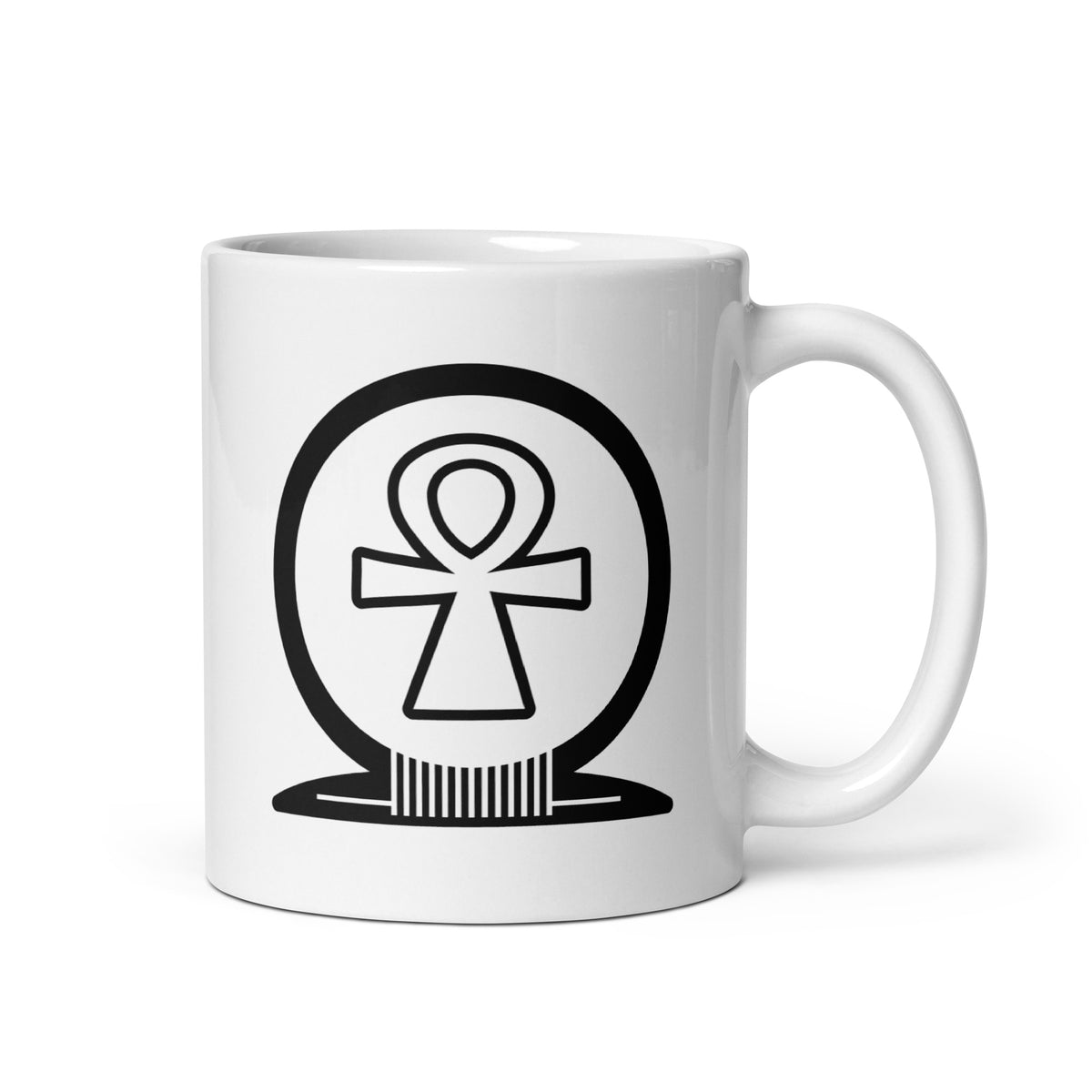 Ankh Awakening White Glossy Mug