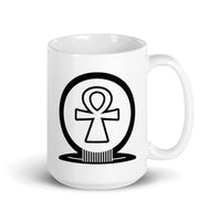 Ankh Awakening White Glossy Mug